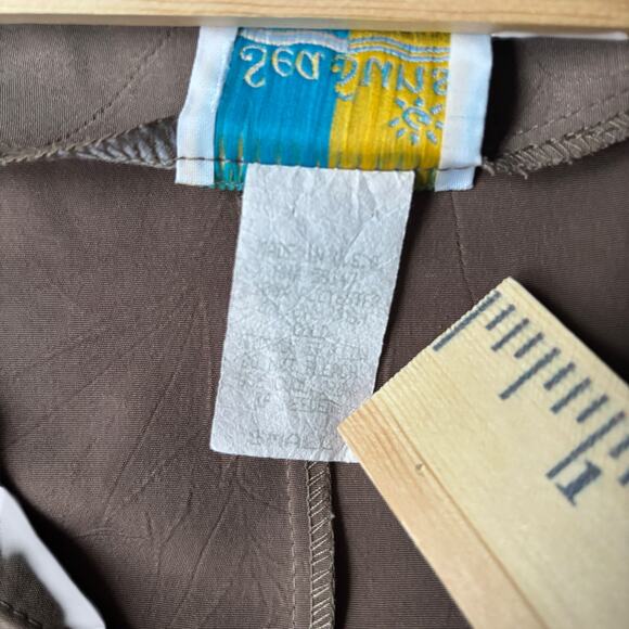 SeaSuns Minimalist Vintage Blouse Brown Relaxed Scoop Neck 90s - Picture 5 of 5